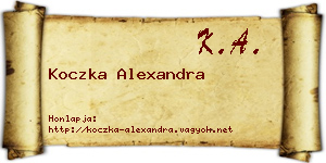 Koczka Alexandra névjegykártya